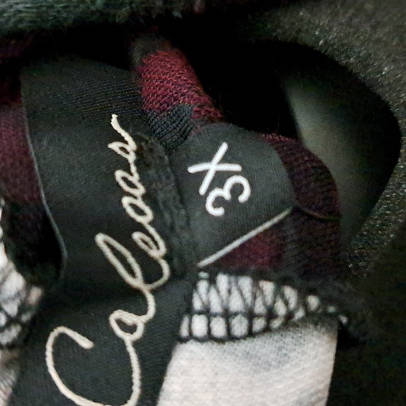 Calessa Plus Size Burnout Animal Patchwork Print Long Sleeve Patch Pocke… - Picture 7 of 8